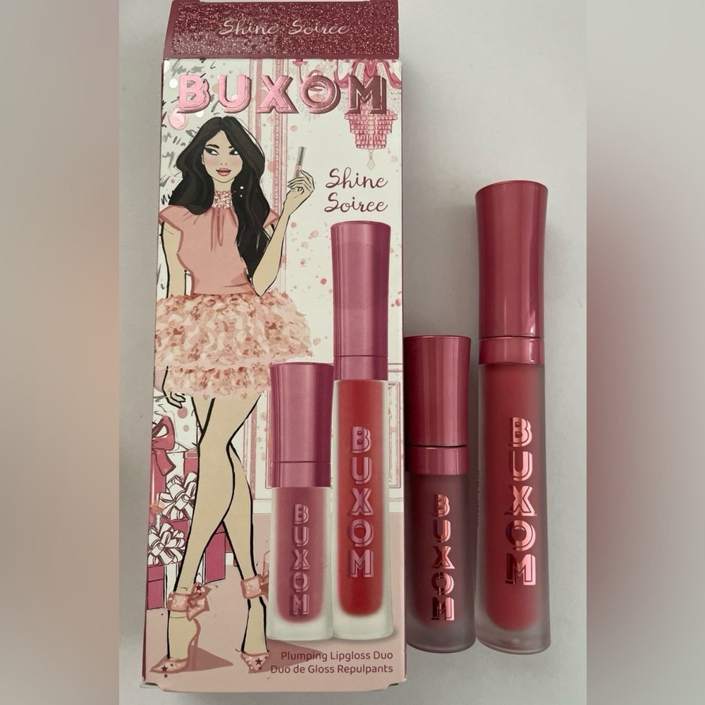 Buxom Shine Soiree Lip Gloss Trio Hotty Toddy (full-Sz) Dolly (mini) BESTSELLING